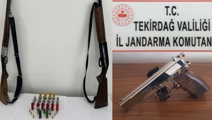 Tekirdağ’da silahlar ele geçirildi