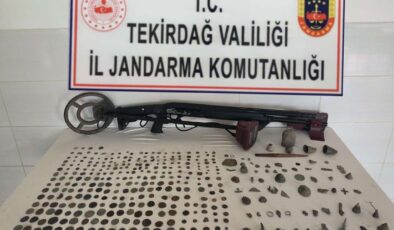 Tekirdağ’da 388 parça tarihi eser ele geçirildi