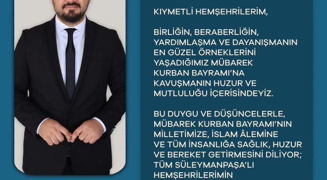 Nusret mandacı’dan Kurban Bayramı mesajı