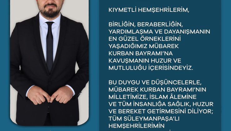 Nusret mandacı’dan Kurban Bayramı mesajı