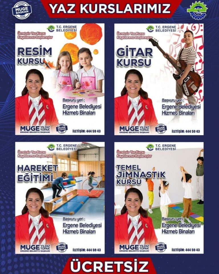 ERGENE'DE YAZ KURSLARIMIZ BAŞLIYOR!