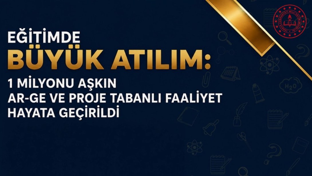 Eğitimde 1 Milyonu Aşkın AR-GE ve Proje Faaliyeti Hayata Geçirildi